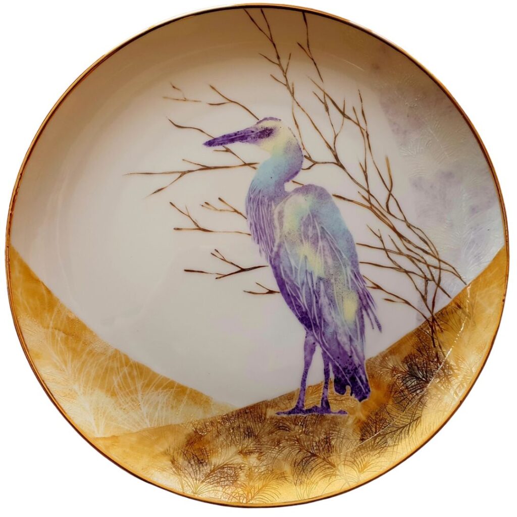 Dee Credaro - Heron Feathers - Porcelain Workshop - Australian Porcelain Art Teachers Convention and Exhibition October 2024