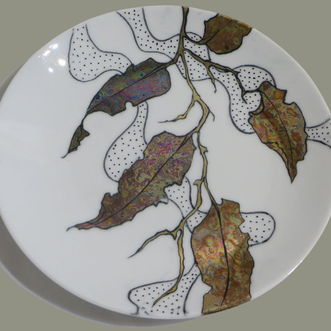 Sandra Brown - Leaves - Porcelain Workshop - Australian Porcelain Art Teachers Convention and Exhibition October 2024
